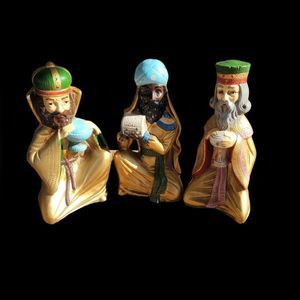 VTG. Ardco Japan Paper Mach handpainted Three Kings Wise Men Religious